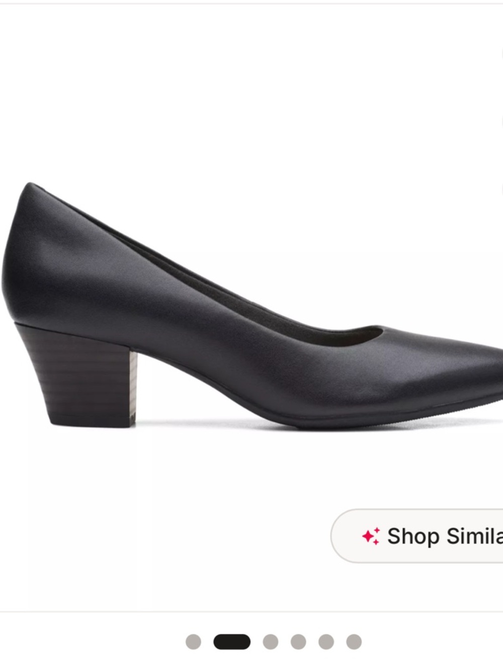 Clarks Collection Teresa Step Black Leather Dress Pumps - Picture 3 of 11